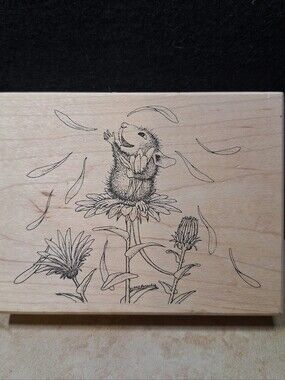House Mouse Designs Rubber Stamp #81 Throwing Daisy Petals 1998